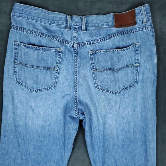 Tommy Bahama Classic Fit Mens Jeans 38x34 Light Wash Cotton Tencel - Picture 14 of 16